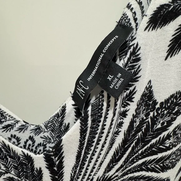 INC International Concepts Black and White Maxi Dress - Picture 3 of 4